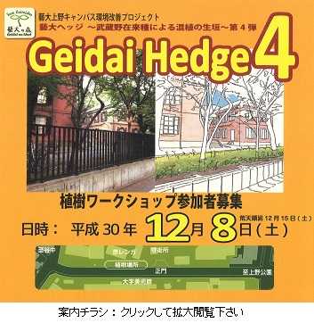 東京藝大「Geidai Hedge」に苗木提供