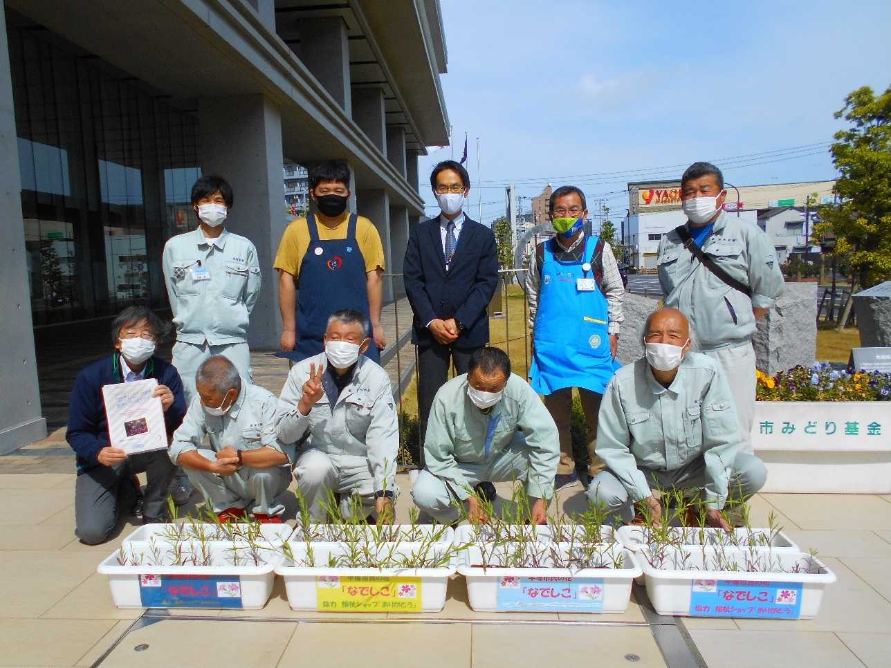 平塚市民の花『なでしこ』をお届けしました。