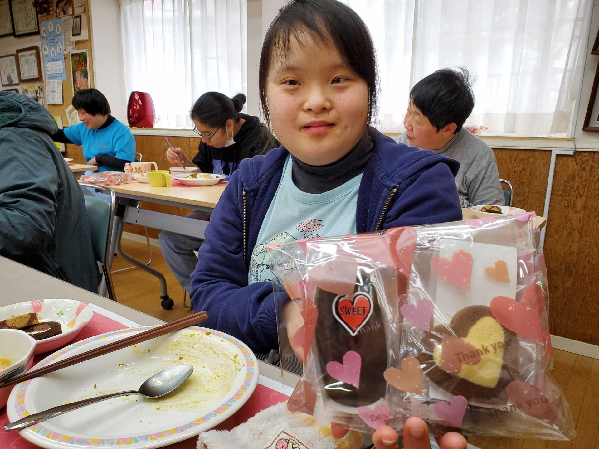 令和5年2月14日（火）　サンメッセしんわ・しんわやえくぼ バレンタインランチ